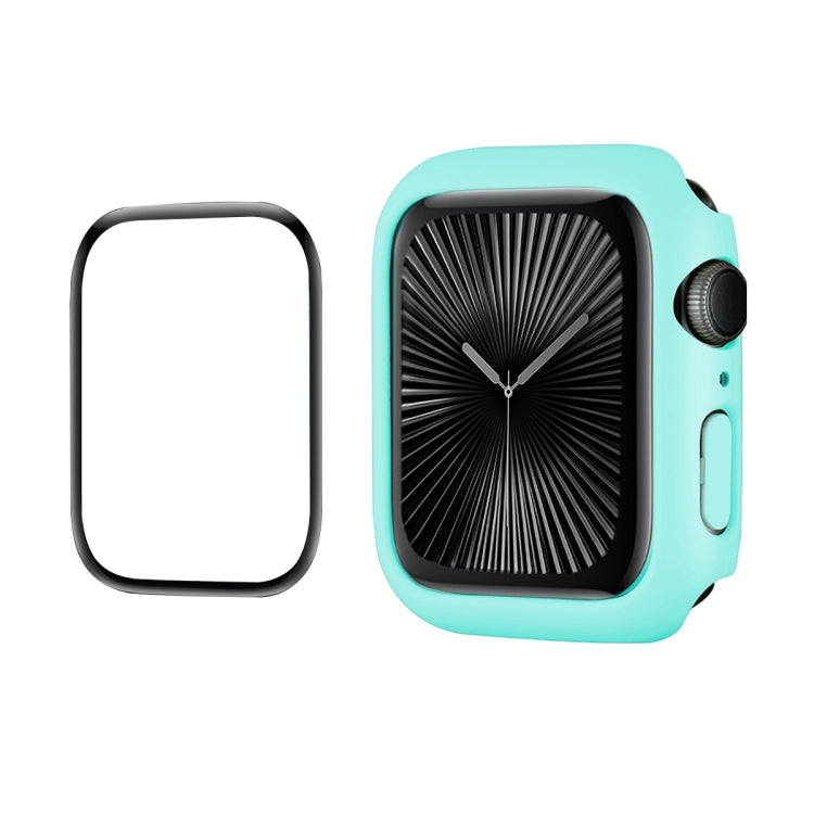 For Apple Watch Series 10 46mm ENKAY Hat-Prince 2 in 1 Solid Color PC Watch Case with Full Coverage PMMA Soft Film(Light Blue) - free shipping - PMc TechLife - Order now!