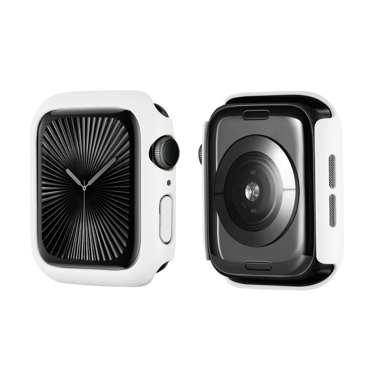 For Apple Watch Series 10 42mm ENKAY Hat-Prince 2 in 1 Solid Color PC Watch Case with Full Coverage PMMA Soft Film(White) - free shipping - PMc TechLife - Order now!