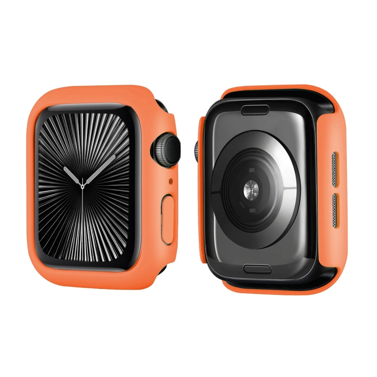 For Apple Watch Series 10 42mm ENKAY Hat-Prince 2 in 1 Solid Color PC Watch Case with Full Coverage PMMA Soft Film(Orange) - free shipping - PMc TechLife - Order now!