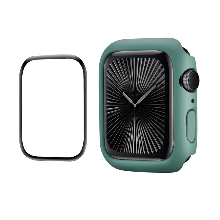 For Apple Watch Series 10 42mm ENKAY Hat-Prince 2 in 1 Solid Color PC Watch Case with Full Coverage PMMA Soft Film(Green) - free shipping - PMc TechLife - Order now!