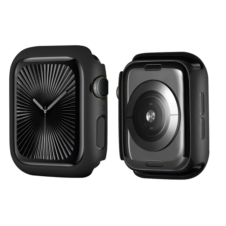 For Apple Watch Series 10 42mm ENKAY Hat-Prince 2 in 1 Solid Color PC Watch Case with Full Coverage PMMA Soft Film(Black) - free shipping - PMc TechLife - Order now!