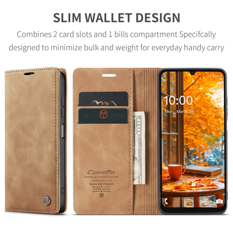 For Samsung Galaxy A06 CaseMe 013 Multifunctional Horizontal Flip Leather Phone Case(Brown) - free shipping - PMC Jewellery - Order now!