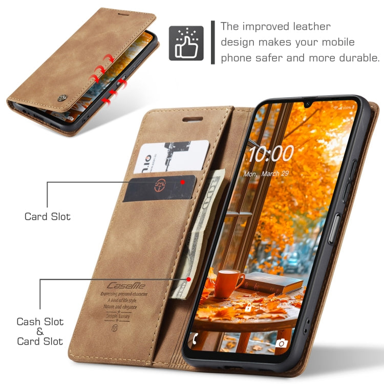 For Samsung Galaxy A06 CaseMe 013 Multifunctional Horizontal Flip Leather Phone Case(Brown) - free shipping - PMC Jewellery - Order now!