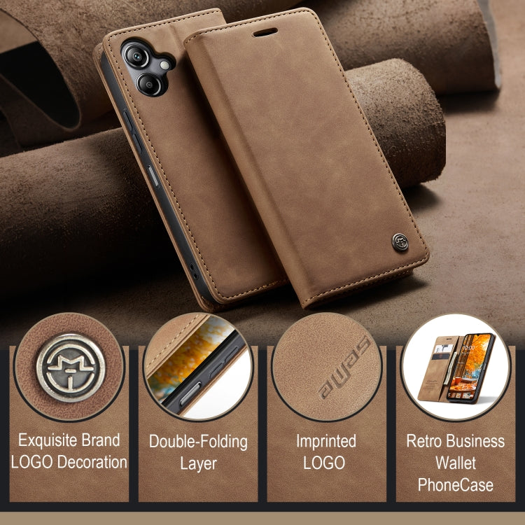 For Samsung Galaxy A06 CaseMe 013 Multifunctional Horizontal Flip Leather Phone Case(Brown) - free shipping - PMC Jewellery - Order now!
