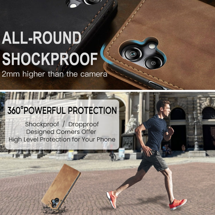 For Samsung Galaxy A06 CaseMe 013 Multifunctional Horizontal Flip Leather Phone Case(Brown) - free shipping - PMC Jewellery - Order now!