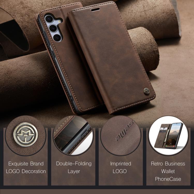 For Samsung Galaxy S25 5G CaseMe 013 Multifunctional Horizontal Flip Leather Phone Case(Coffee) - free shipping - PMC Jewellery - Order now!