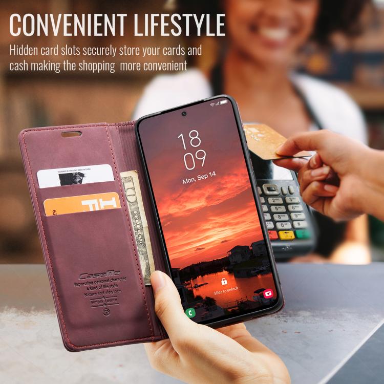 For Samsung Galaxy S25 5G CaseMe 013 Multifunctional Horizontal Flip Leather Phone Case(Red) - free shipping - PMC Jewellery - Order now!