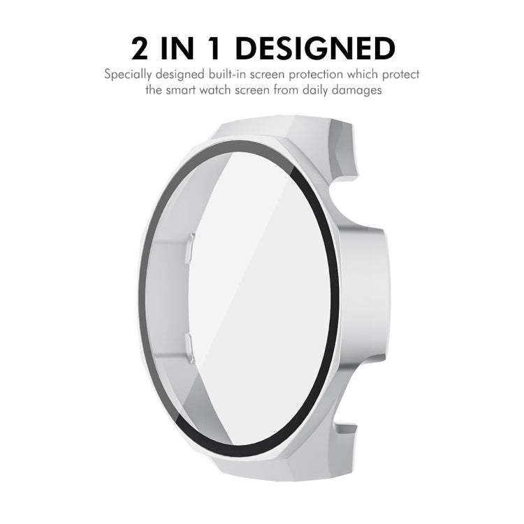 For Huawei Watch GT 5 Pro 46mm ENKAY Hat-Prince Tempered Glass Film Integrated PC Watch Case(Silver) - free shipping - PMc TechLife - Order now!