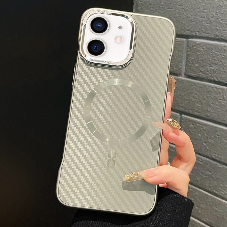 For iPhone 12 AG Carbon Fiber Frameless MagSafe Phone Case(Grey) - iPhone 12 / 12 Pro Cases by PMc TechLife | Online Shopping South Africa | PMc TechLife | Buy Now Pay Later Mobicred