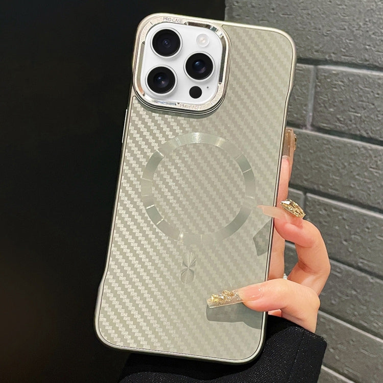 For iPhone 14 Pro Max AG Carbon Fiber Frameless MagSafe Phone Case(Grey) - iPhone 14 Pro Max Cases by PMc TechLife | Online Shopping South Africa | PMc TechLife | Buy Now Pay Later Mobicred
