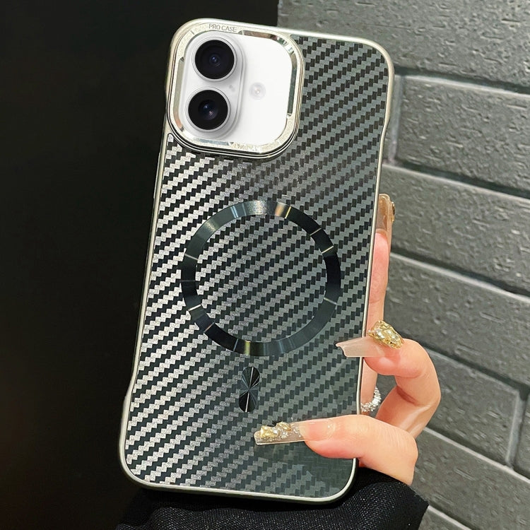 For iPhone 16 Plus AG Carbon Fiber Frameless MagSafe Phone Case(Black) - free shipping - PMc TechLife - Order now!