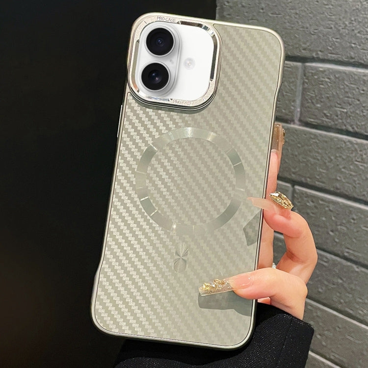 For iPhone 16 Plus AG Carbon Fiber Frameless MagSafe Phone Case(Grey) - free shipping - PMc TechLife - Order now!