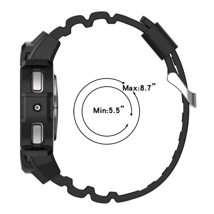 For Samsung Galaxy Watch 7 44mm Armor Silicone Watch Band with Watch Case Set(Blue) - Watch Bands by PMC Jewellery | Online Shopping South Africa | PMC Jewellery | Buy Now Pay Later Mobicred