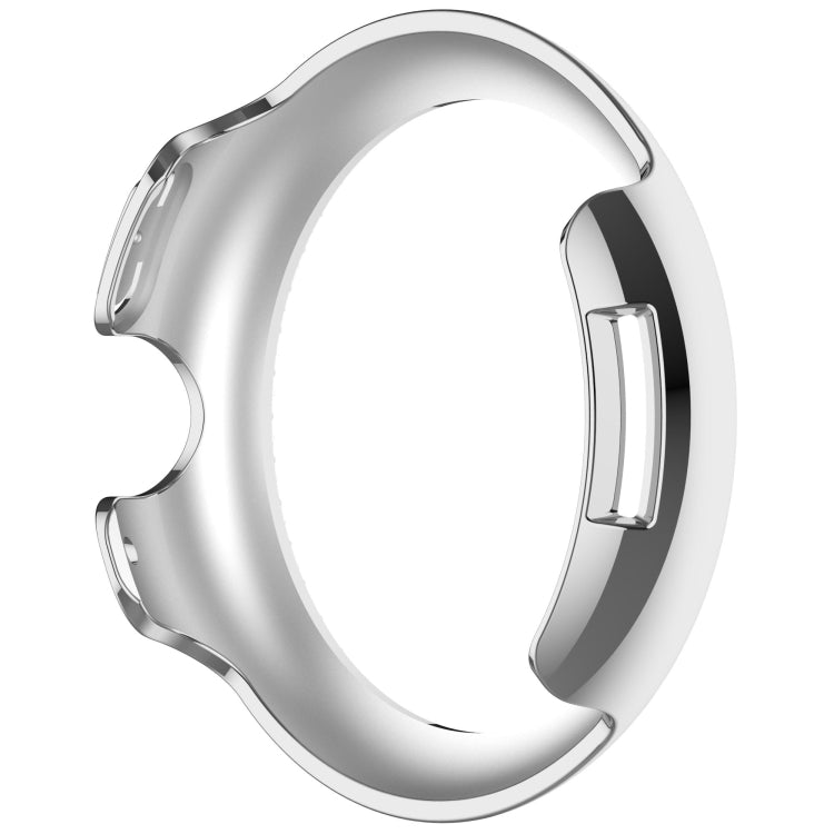 For Google Pixel Watch 3 45mm Diamond Electroplated PC Half Coverage Watch Protective Case(Silver) - Watch Cases by PMC TechLife | Online Shopping South Africa | PMC TechLife | Buy Now Pay Later Mobicred