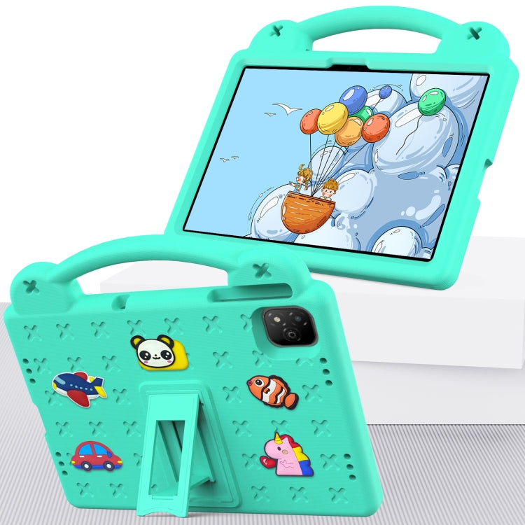 For Infinix Xpad 11 X1101 2024 Handle Kickstand Children EVA Shockproof Tablet Case(Mint Green) - Others by PMC Jewellery | Online Shopping South Africa | PMC Jewellery | Buy Now Pay Later Mobicred