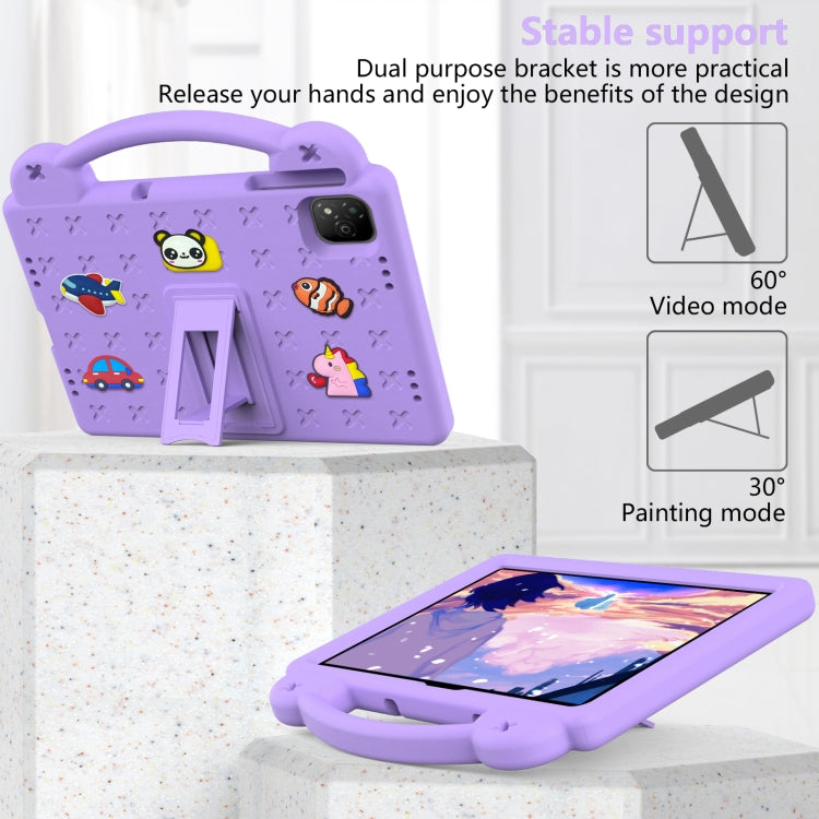 For Infinix Xpad 11 X1101 2024 Handle Kickstand Children EVA Shockproof Tablet Case(Light Purple) - free shipping - PMC Jewellery - Order now!