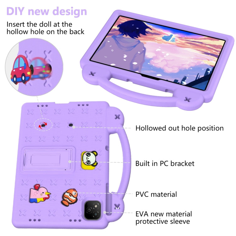 For Infinix Xpad 11 X1101 2024 Handle Kickstand Children EVA Shockproof Tablet Case(Light Purple) - free shipping - PMC Jewellery - Order now!