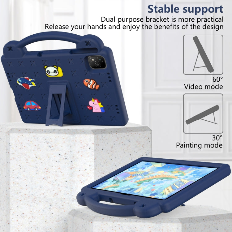 For Infinix Xpad 11 X1101 2024 Handle Kickstand Children EVA Shockproof Tablet Case(Navy Blue) - Others by PMC Jewellery | Online Shopping South Africa | PMC Jewellery | Buy Now Pay Later Mobicred