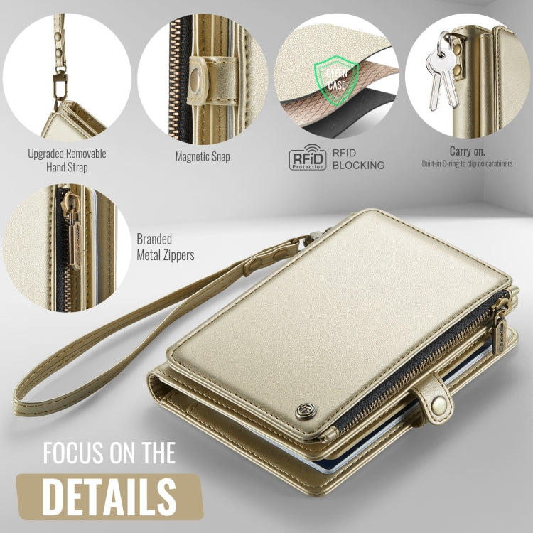 CaseMe-Me60 Multi-functional Anti-theft Swipe Passport Wallet(Gold) - free shipping - PMC Jewellery - Order now!