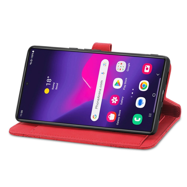 For Samsung Galaxy S25 Ultra 5G Embossed Flower Zipper Leather Phone Case(Red) - Galaxy S25 Ultra 5G Cases by PMC TechLife | Online Shopping South Africa | PMC TechLife | Buy Now Pay Later Mobicred