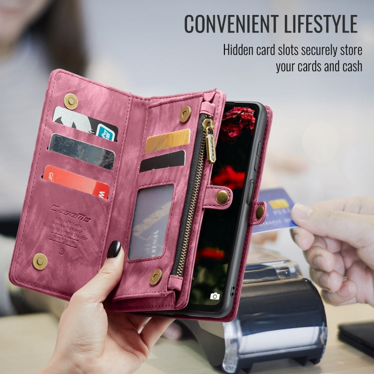 For Samsung Galaxy A16 5G CaseMe 008 Detachable Multifunctional Leather Phone Case(Wine Red) - free shipping - PMC Jewellery - Order now!