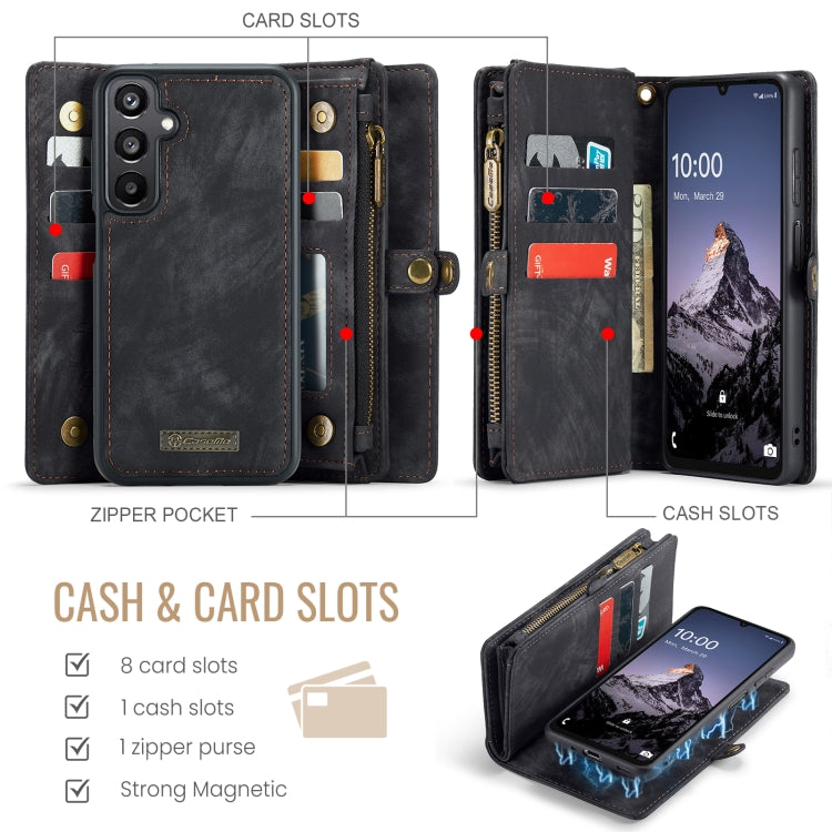 For Samsung Galaxy A16 5G CaseMe 008 Detachable Multifunctional Leather Phone Case(Black) - free shipping - PMC Jewellery - Order now!