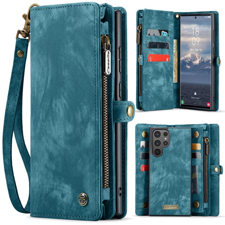 For Samsung Galaxy S25 Ultra 5G CaseMe 008 Detachable Multifunctional Leather Phone Case(Blue) - free shipping - PMC Jewellery - Order now!
