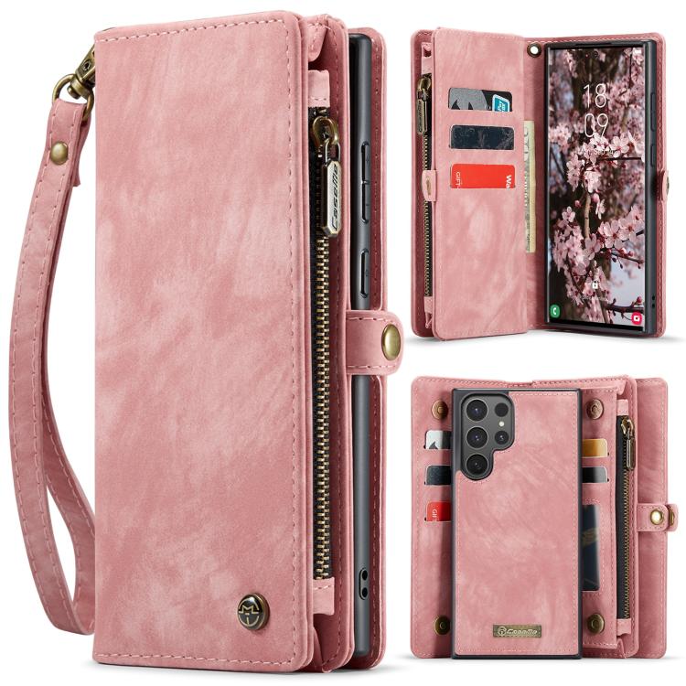 For Samsung Galaxy S25 Ultra 5G CaseMe 008 Detachable Multifunctional Leather Phone Case(Pink) - free shipping - PMC Jewellery - Order now!