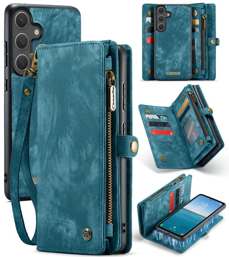 For Samsung Galaxy S25 5G CaseMe 008 Detachable Multifunctional Leather Phone Case(Blue) - Galaxy S25 5G Cases by CaseMe | Online Shopping South Africa | PMC TechLife | Buy Now Pay Later Mobicred