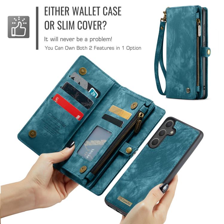 For Samsung Galaxy S25+ 5G CaseMe 008 Detachable Multifunctional Leather Phone Case(Blue) - free shipping - PMC TechLife - Order now!