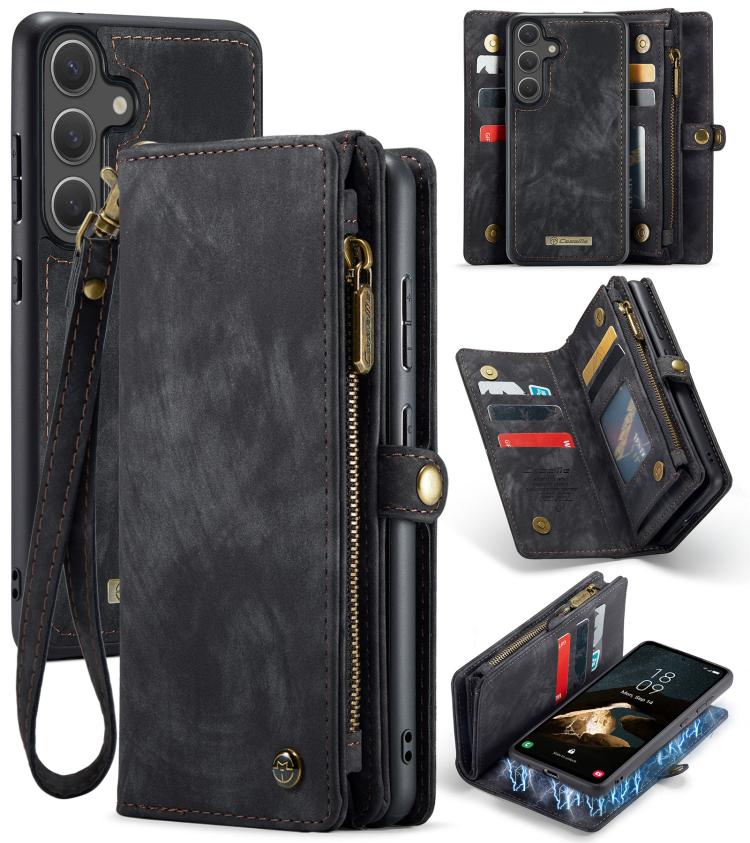 For Samsung Galaxy S25+ 5G CaseMe 008 Detachable Multifunctional Leather Phone Case(Black) - Galaxy S25+ 5G Cases by CaseMe | Online Shopping South Africa | PMC TechLife | Buy Now Pay Later Mobicred