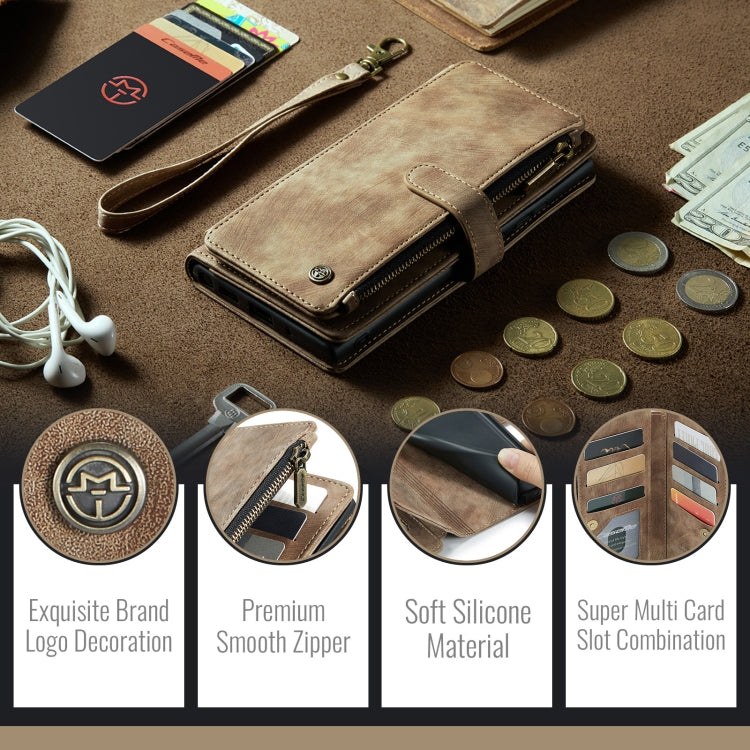 For Samsung Galaxy A16 5G CaseMe C30 Card Slots Zipper Wallet Leather Phone Case(Brown) - free shipping - PMC Jewellery - Order now!