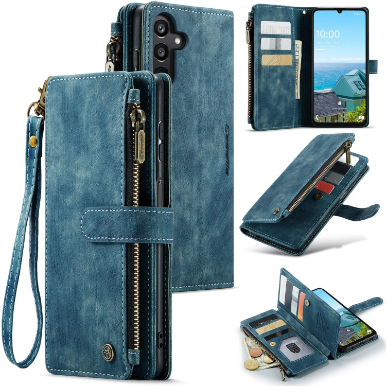 For Samsung Galaxy A16 5G CaseMe C30 Card Slots Zipper Wallet Leather Phone Case(Blue) - free shipping - PMC Jewellery - Order now!