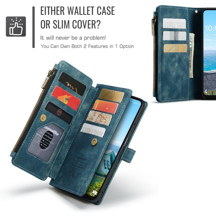 For Samsung Galaxy A16 5G CaseMe C30 Card Slots Zipper Wallet Leather Phone Case(Blue) - free shipping - PMC Jewellery - Order now!