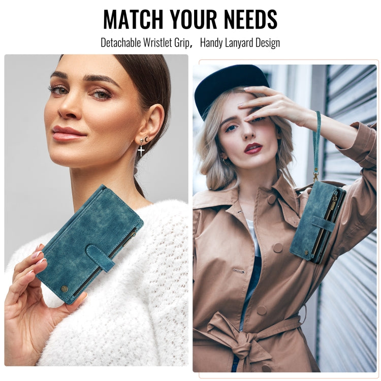 For Samsung Galaxy A16 5G CaseMe C30 Card Slots Zipper Wallet Leather Phone Case(Blue) - free shipping - PMC Jewellery - Order now!