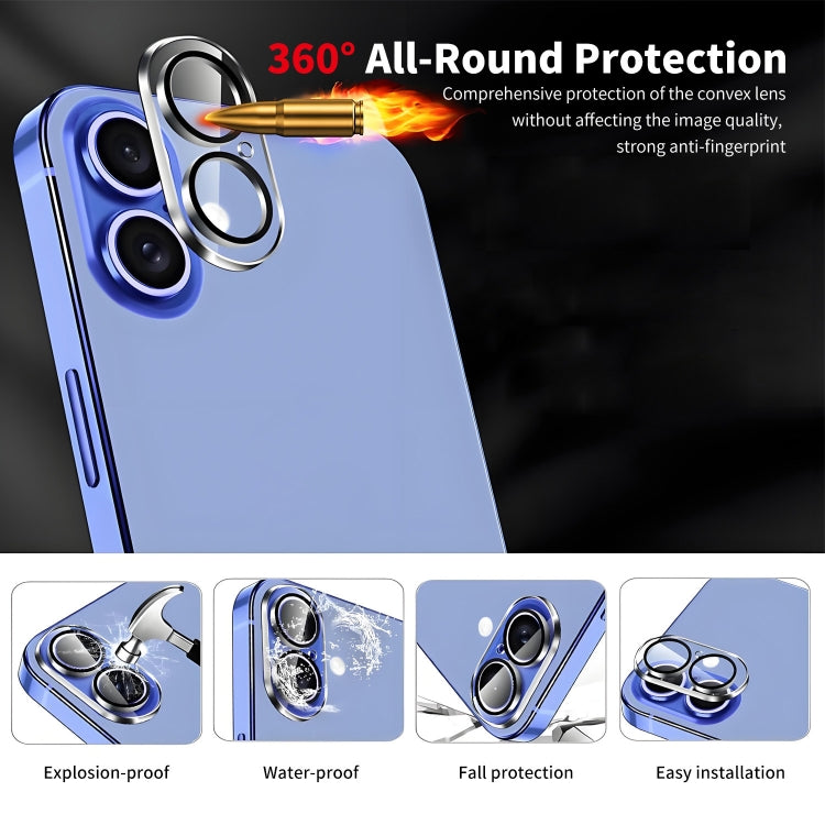 For iPhone 16 Plus ENKAY Hat-Prince Card Slot Wallet TPU Back Leather Phone Case with Lens Film(Dark Blue) - free shipping - PMC Jewellery - Order now!