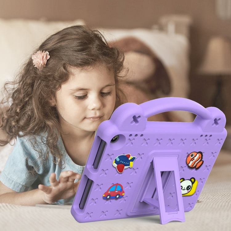 For Amazon Fire HD8 2024 / 2022 / HD8 Plus Handle Kickstand Children EVA Shockproof Tablet Case(LightPurple) - Amazon by PMC TechLife | Online Shopping South Africa | PMC TechLife | Buy Now Pay Later Mobicred