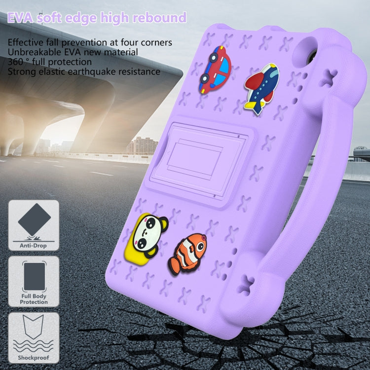 For Amazon Fire HD8 2024 / 2022 / HD8 Plus Handle Kickstand Children EVA Shockproof Tablet Case(LightPurple) - Amazon by PMC TechLife | Online Shopping South Africa | PMC TechLife | Buy Now Pay Later Mobicred
