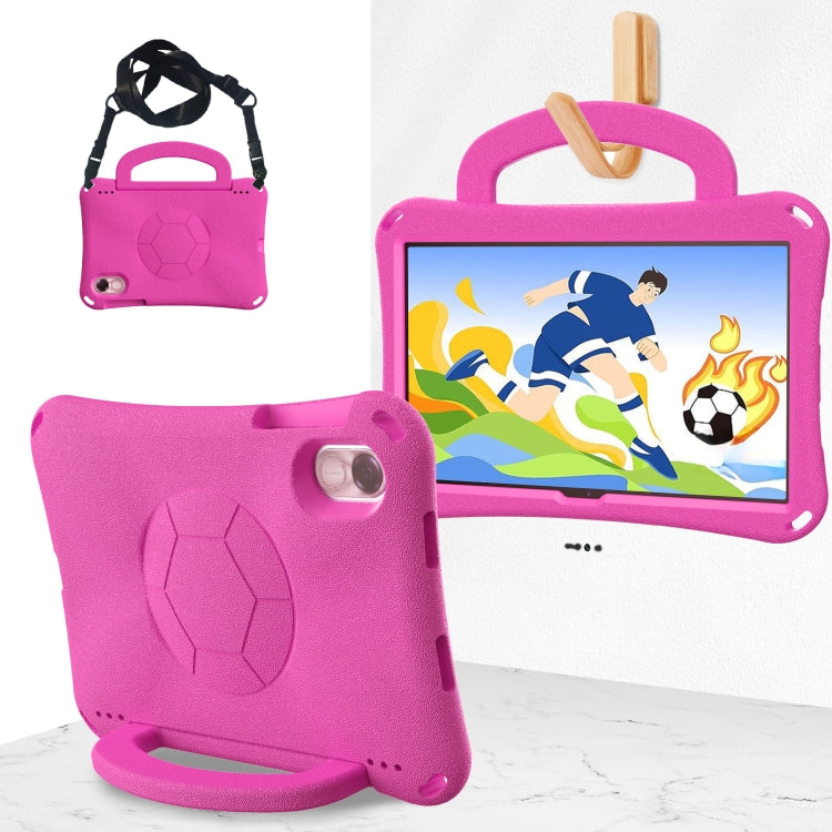 For Honor Pad X8 Pro 11.5 2023 Handle Football Shaped EVA Shockproof Tablet Case(Rose Red) - Honor by PMC TechLife | Online Shopping South Africa | PMC TechLife | Buy Now Pay Later Mobicred