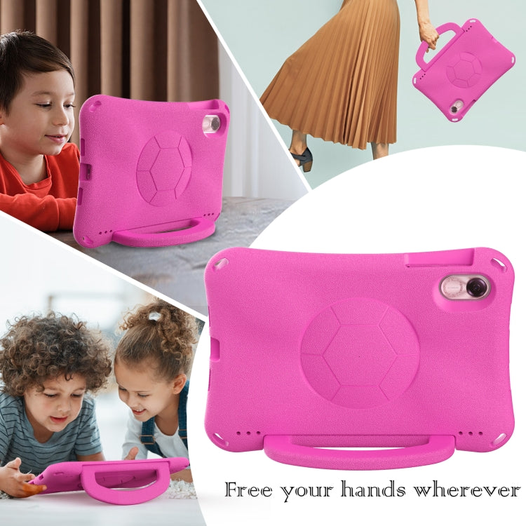 For Honor Pad X8 Pro 11.5 2023 Handle Football Shaped EVA Shockproof Tablet Case(Rose Red) - Honor by PMC TechLife | Online Shopping South Africa | PMC TechLife | Buy Now Pay Later Mobicred