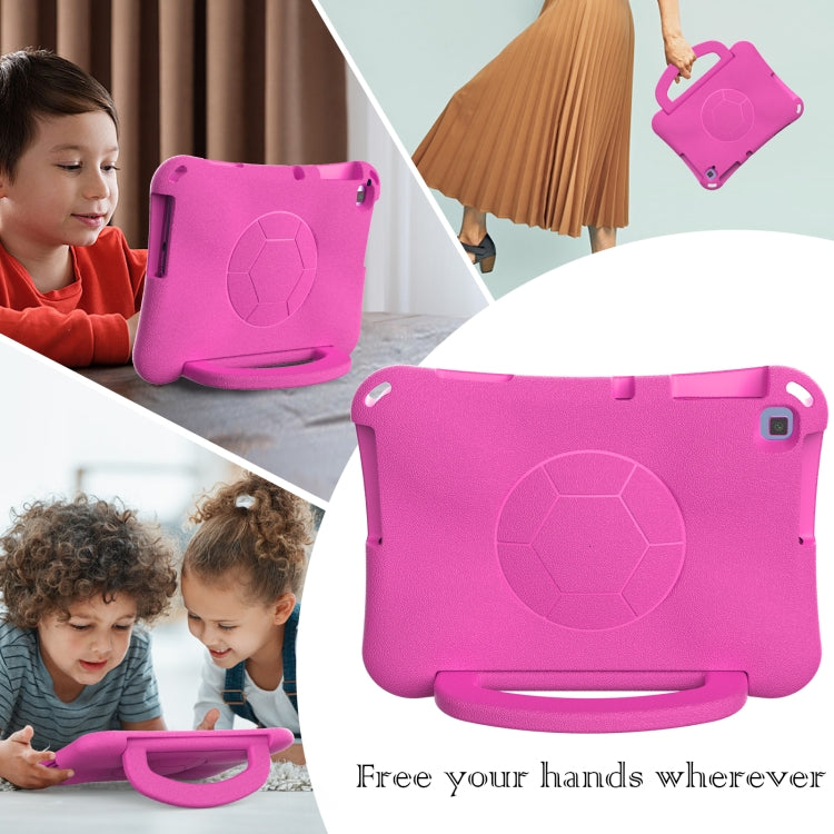 For Honor Pad X8 / X8 Lite 10.1 Handle Football Shaped EVA Shockproof Tablet Case(Rose Red) - Honor by PMC TechLife | Online Shopping South Africa | PMC TechLife | Buy Now Pay Later Mobicred