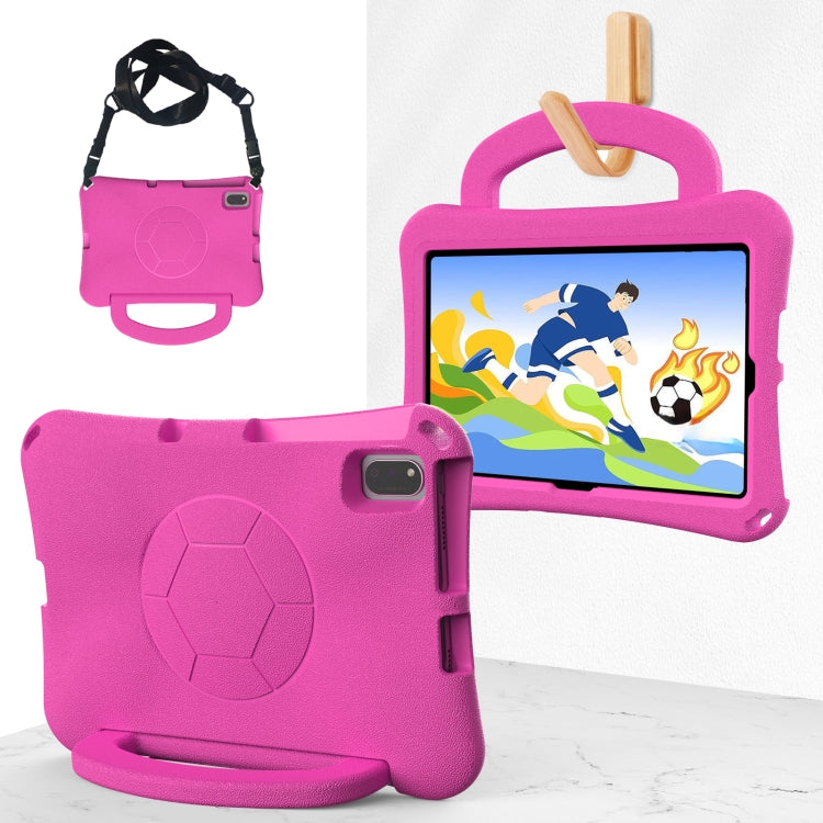 For Honor Pad V7 10.4 2024 Handle Football Shaped EVA Shockproof Tablet Case(Rose Red) - Honor by PMC TechLife | Online Shopping South Africa | PMC TechLife | Buy Now Pay Later Mobicred