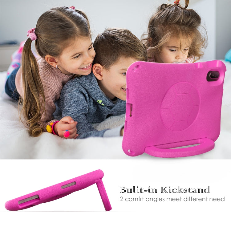 For Huawei MatePad SE 11 2024 Handle Football Shaped EVA Shockproof Tablet Case(Rose Red) - Huawei by PMC TechLife | Online Shopping South Africa | PMC TechLife | Buy Now Pay Later Mobicred