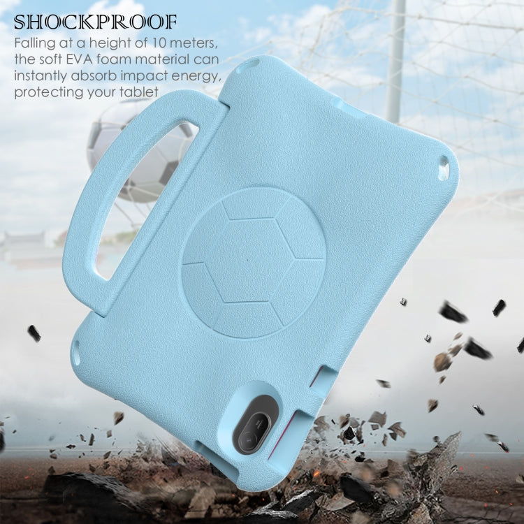 For Huawei MatePad SE 11 2024 Handle Football Shaped EVA Shockproof Tablet Case(Light Blue) - Huawei by PMC TechLife | Online Shopping South Africa | PMC TechLife | Buy Now Pay Later Mobicred