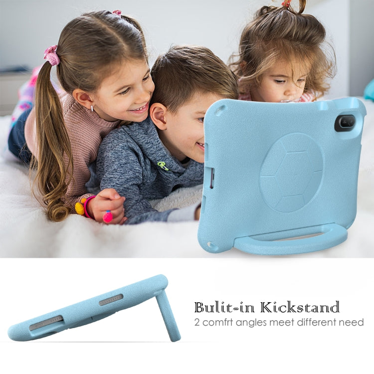For Huawei MatePad SE 11 2024 Handle Football Shaped EVA Shockproof Tablet Case(Light Blue) - Huawei by PMC TechLife | Online Shopping South Africa | PMC TechLife | Buy Now Pay Later Mobicred
