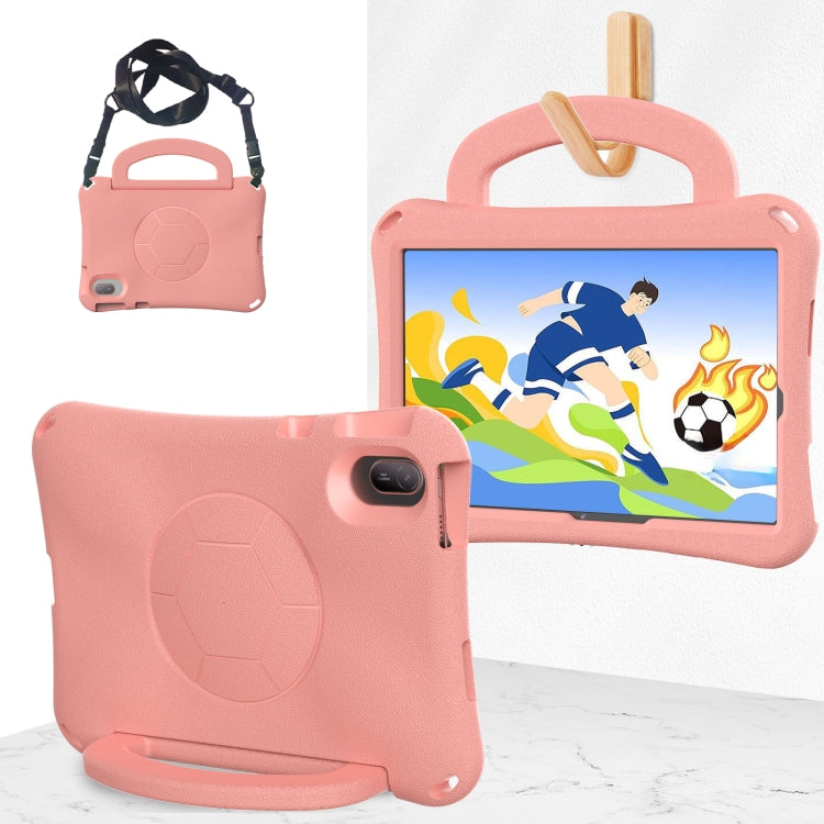 For Huawei MatePad SE 11 2024 Handle Football Shaped EVA Shockproof Tablet Case(Light Pink) - Huawei by PMC TechLife | Online Shopping South Africa | PMC TechLife | Buy Now Pay Later Mobicred