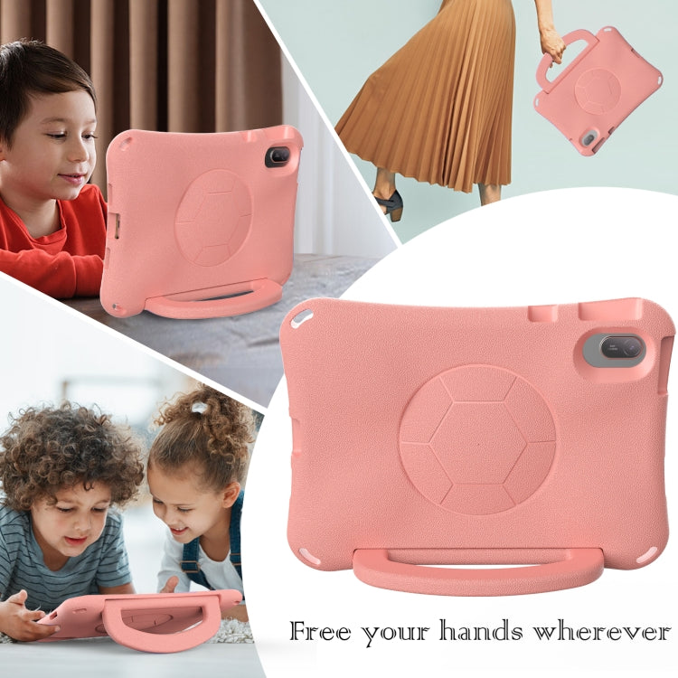 For Huawei MatePad SE 11 2024 Handle Football Shaped EVA Shockproof Tablet Case(Light Pink) - Huawei by PMC TechLife | Online Shopping South Africa | PMC TechLife | Buy Now Pay Later Mobicred