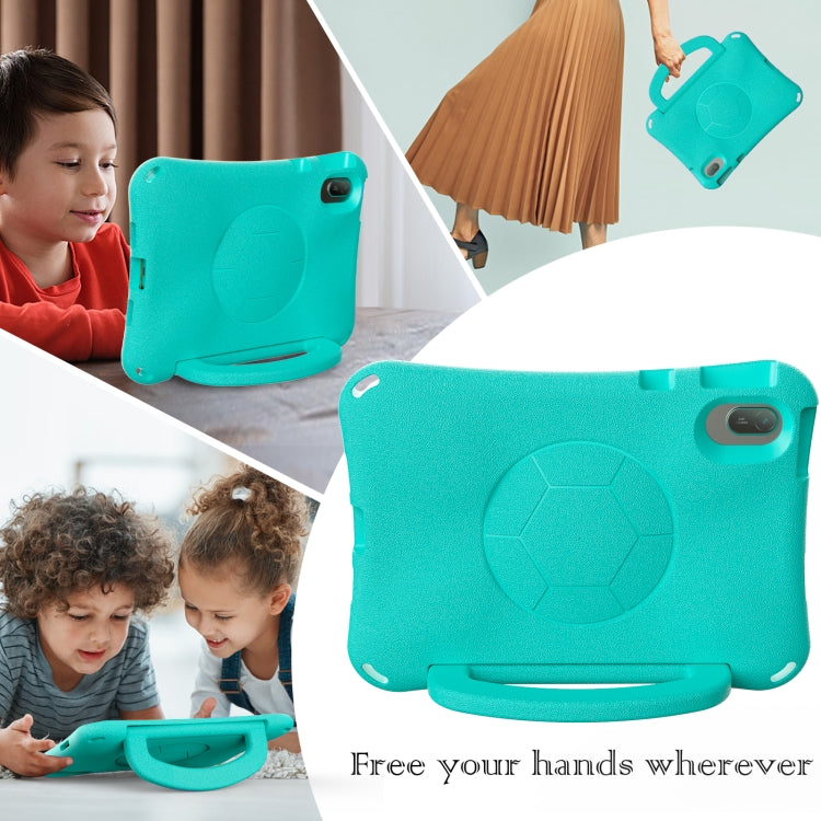 For Huawei MatePad SE 11 2024 Handle Football Shaped EVA Shockproof Tablet Case(Mint  Green) - Huawei by PMC TechLife | Online Shopping South Africa | PMC TechLife | Buy Now Pay Later Mobicred