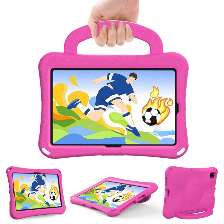 For Huawei MatePad SE 10.4 2022 / 2023 Handle Football Shaped EVA Shockproof Tablet Case(Rose Red) - Huawei by PMC TechLife | Online Shopping South Africa | PMC TechLife | Buy Now Pay Later Mobicred