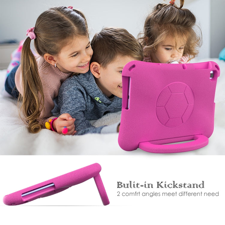 For Huawei MatePad SE 10.1 2022 Handle Football Shaped EVA Shockproof Tablet Case(Rose Red) - Huawei by PMC TechLife | Online Shopping South Africa | PMC TechLife | Buy Now Pay Later Mobicred